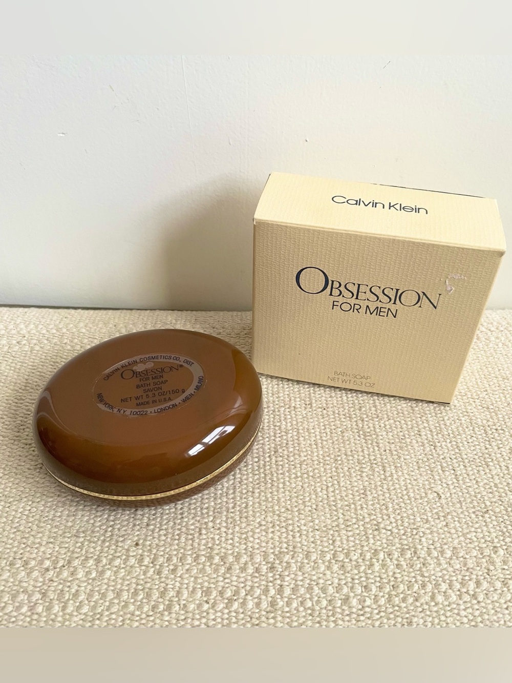 Calvin Klein Obsession For Men Soap 5.3 oz Sealed w/ Case Box Vintage
